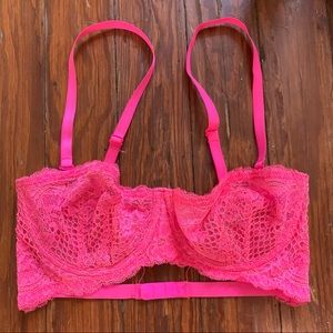 Free People hot pink convertible bra 32D